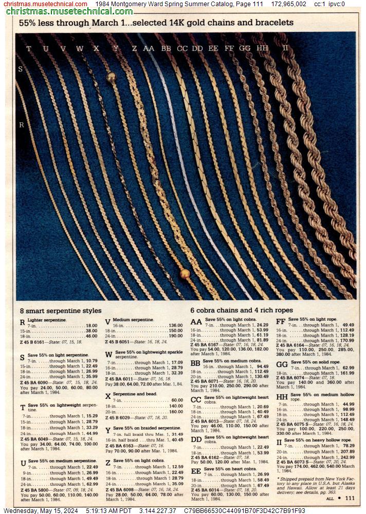 1984 Montgomery Ward Spring Summer Catalog, Page 111