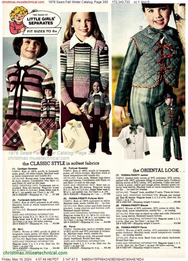 1976 Sears Fall Winter Catalog, Page 300