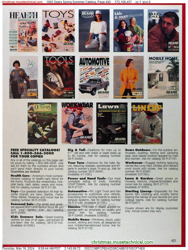 1993 Sears Spring Summer Catalog, Page 400