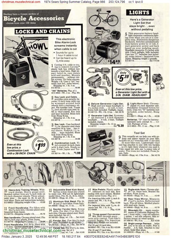 1974 Sears Spring Summer Catalog, Page 966