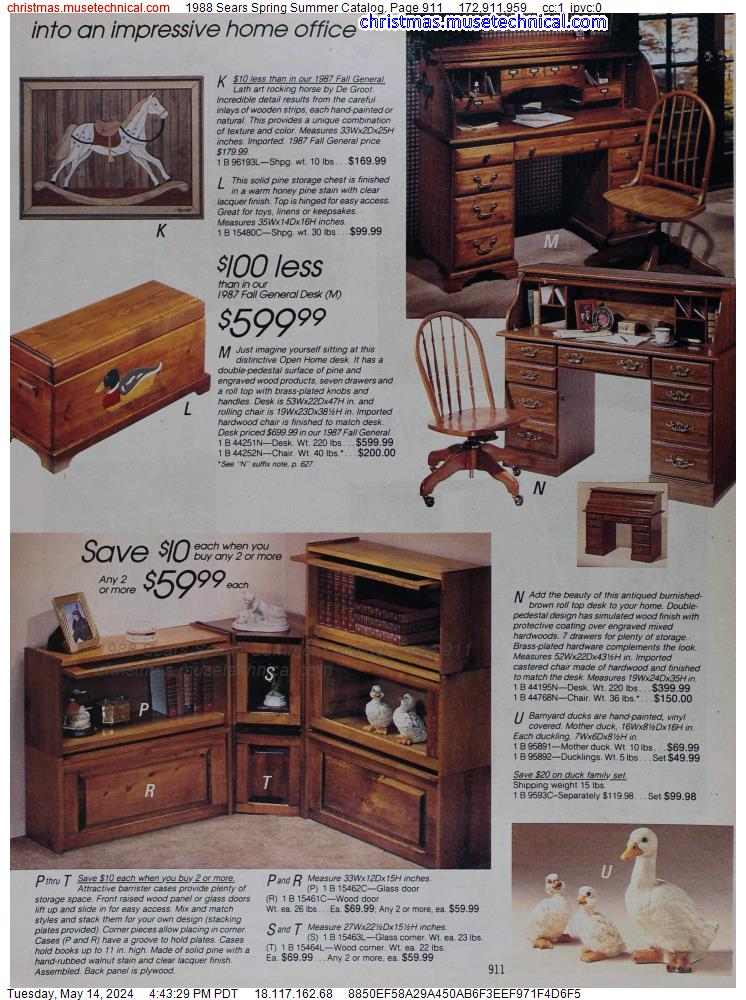 1988 Sears Spring Summer Catalog, Page 911