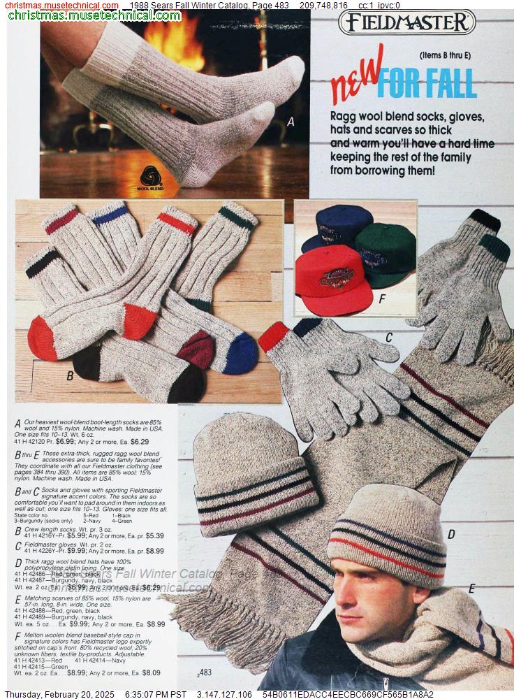 1988 Sears Fall Winter Catalog, Page 483