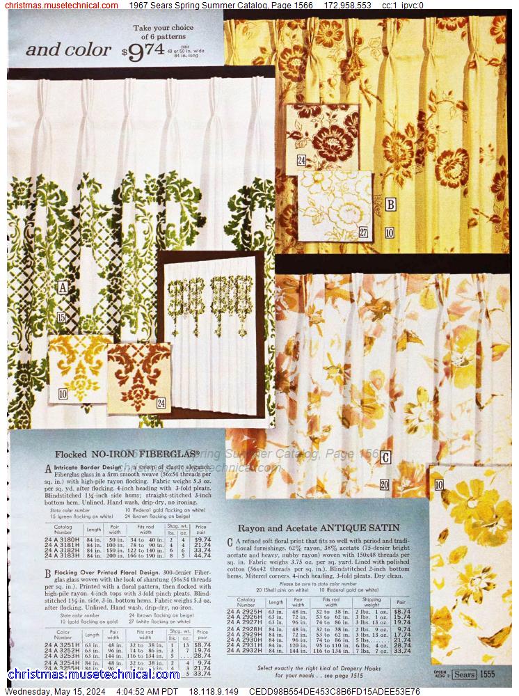 1967 Sears Spring Summer Catalog, Page 1566