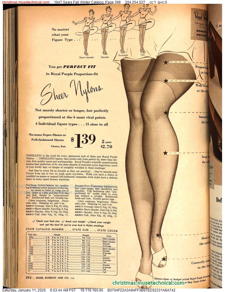 1947 Sears Fall Winter Catalog, Page 398