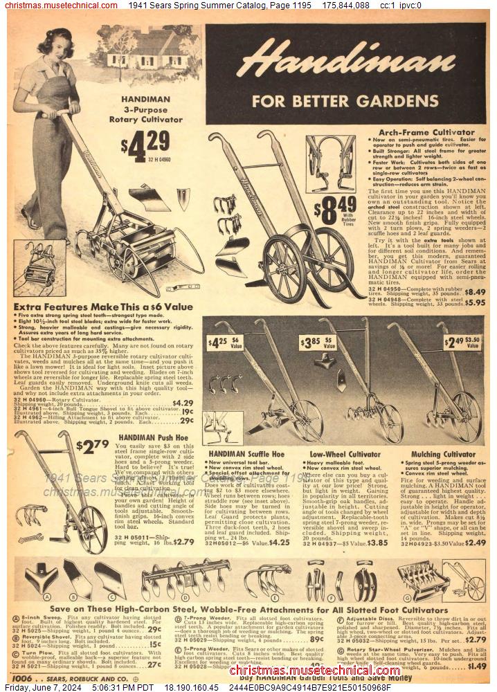 1941 Sears Spring Summer Catalog, Page 1195