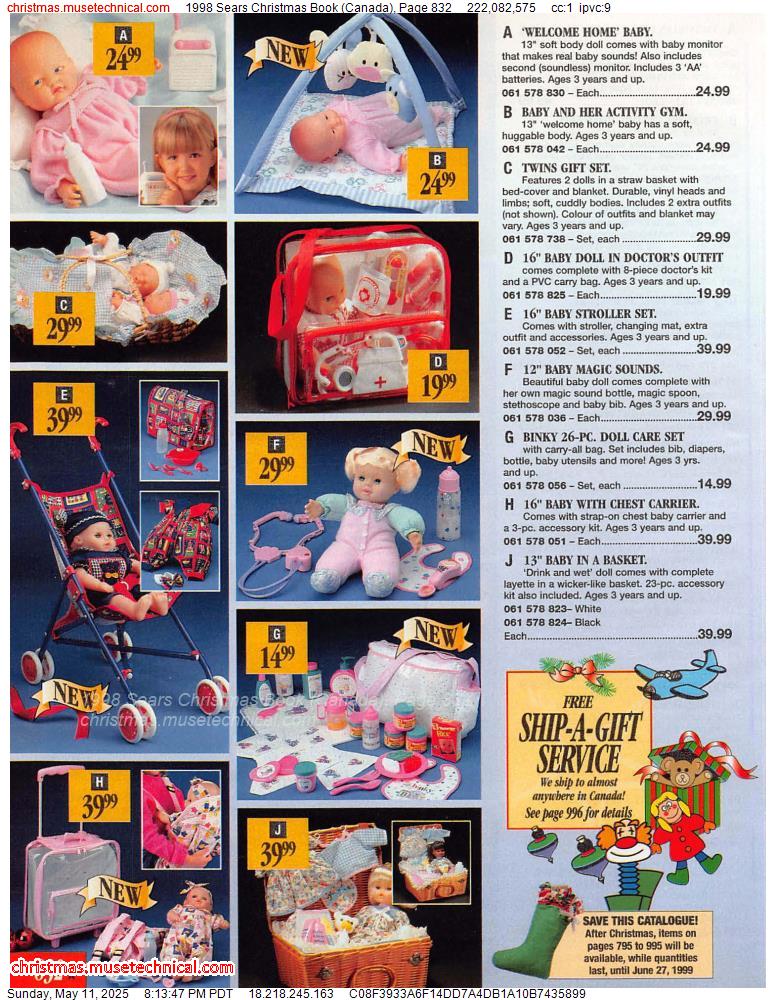 1998 Sears Christmas Book (Canada), Page 832