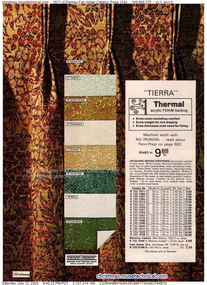 1971 JCPenney Fall Winter Catalog, Page 1204