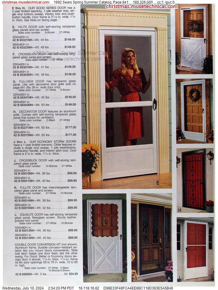 1992 Sears Spring Summer Catalog, Page 841
