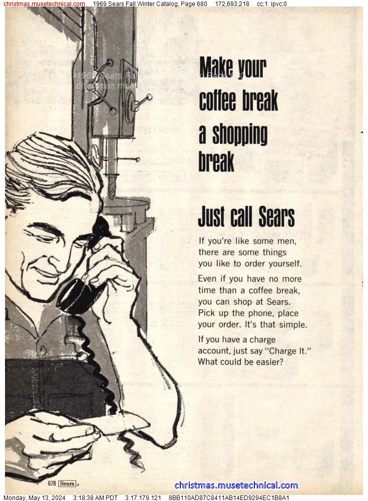 1969 Sears Fall Winter Catalog, Page 680