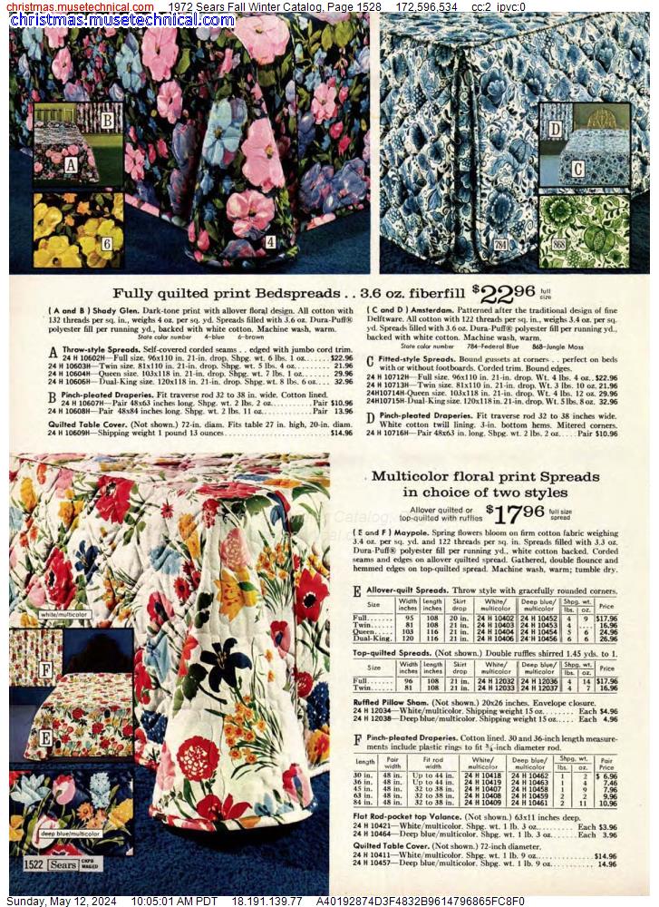 1972 Sears Fall Winter Catalog, Page 1528