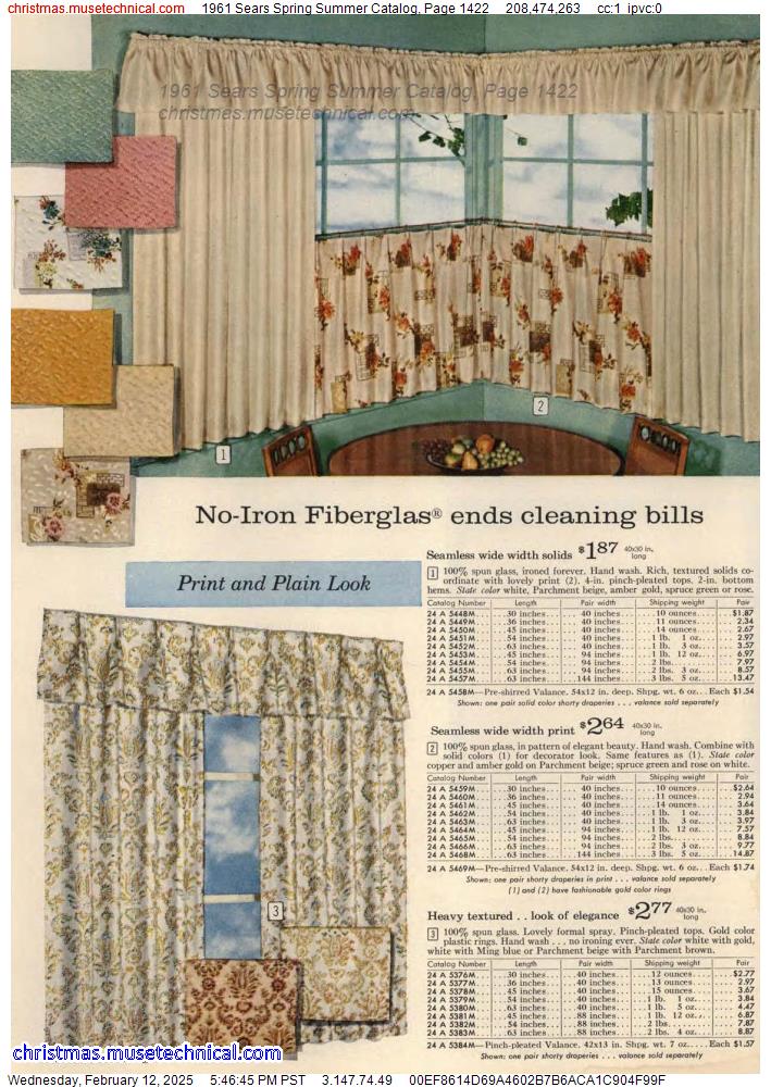 1961 Sears Spring Summer Catalog, Page 1422