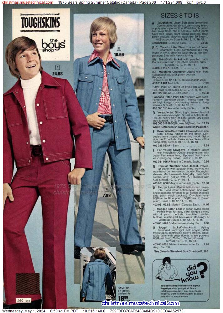 1975 Sears Spring Summer Catalog (Canada), Page 260
