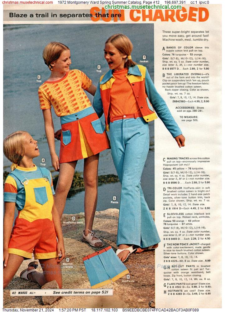 1972 Montgomery Ward Spring Summer Catalog, Page 412