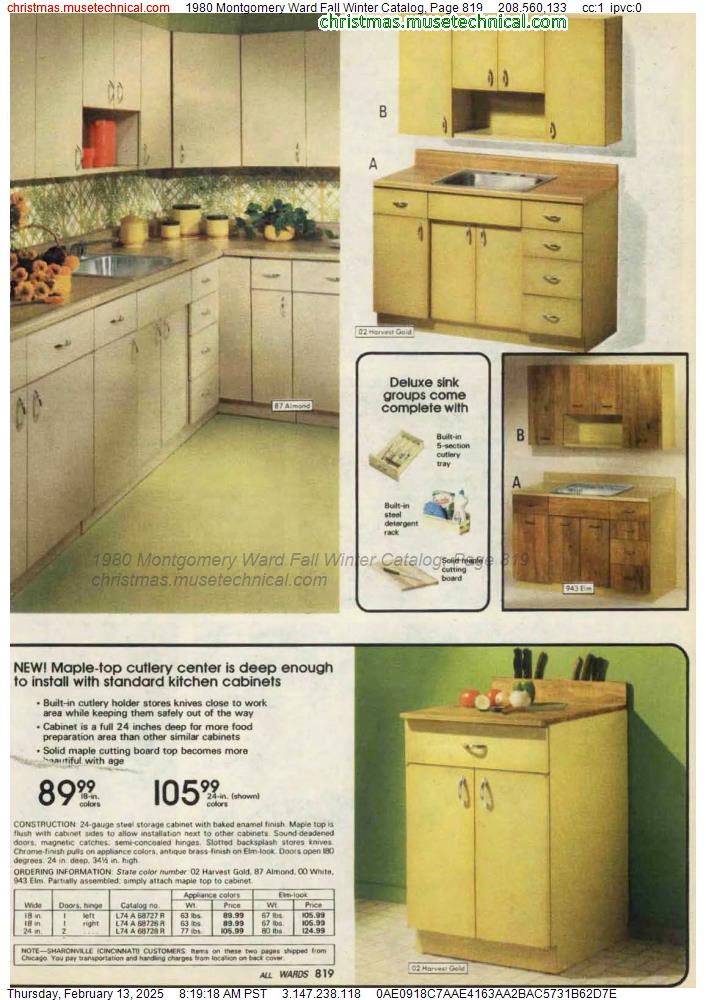 1980 Montgomery Ward Fall Winter Catalog, Page 819