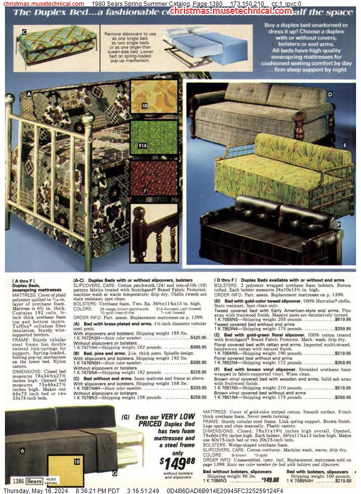 1980 Sears Spring Summer Catalog, Page 1380