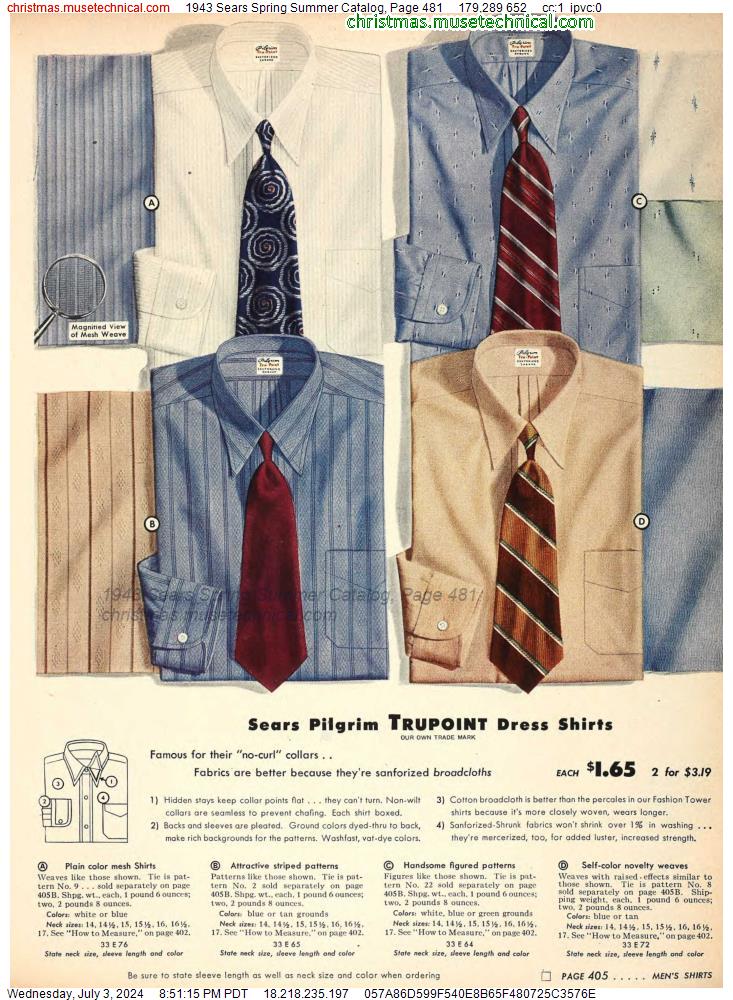 1943 Sears Spring Summer Catalog, Page 481