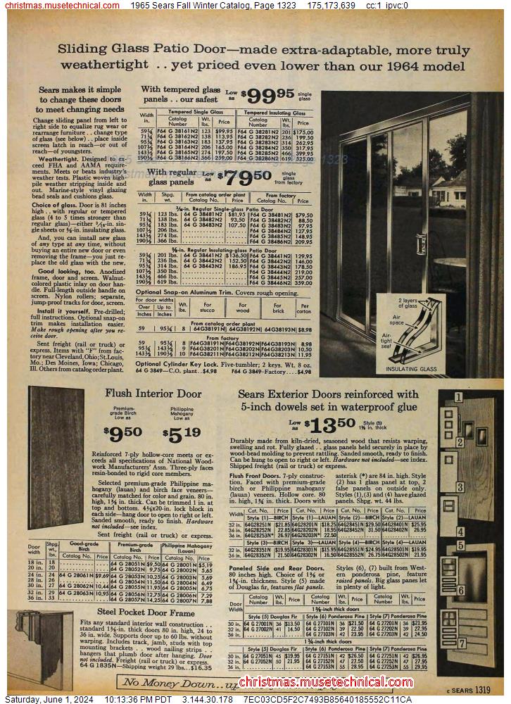 1965 Sears Fall Winter Catalog, Page 1323