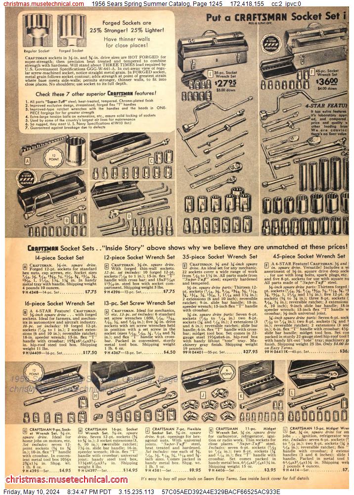 1956 Sears Spring Summer Catalog, Page 1245