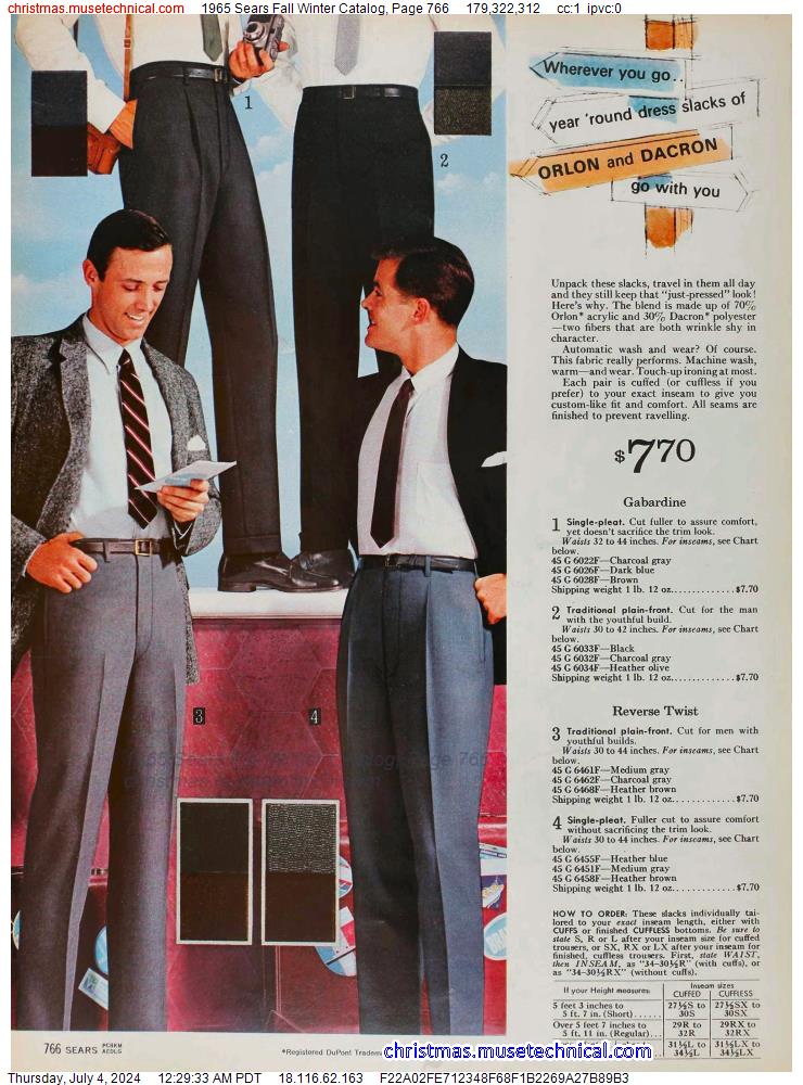 1965 Sears Fall Winter Catalog, Page 766
