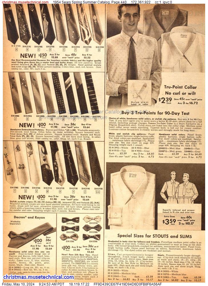 1954 Sears Spring Summer Catalog, Page 440