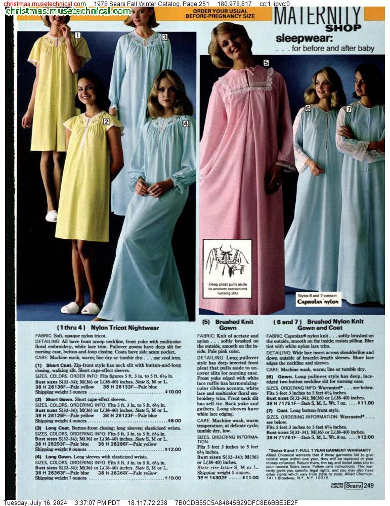 1978 Sears Fall Winter Catalog, Page 251