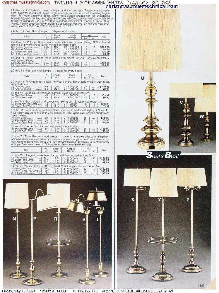 1984 Sears Fall Winter Catalog, Page 1156
