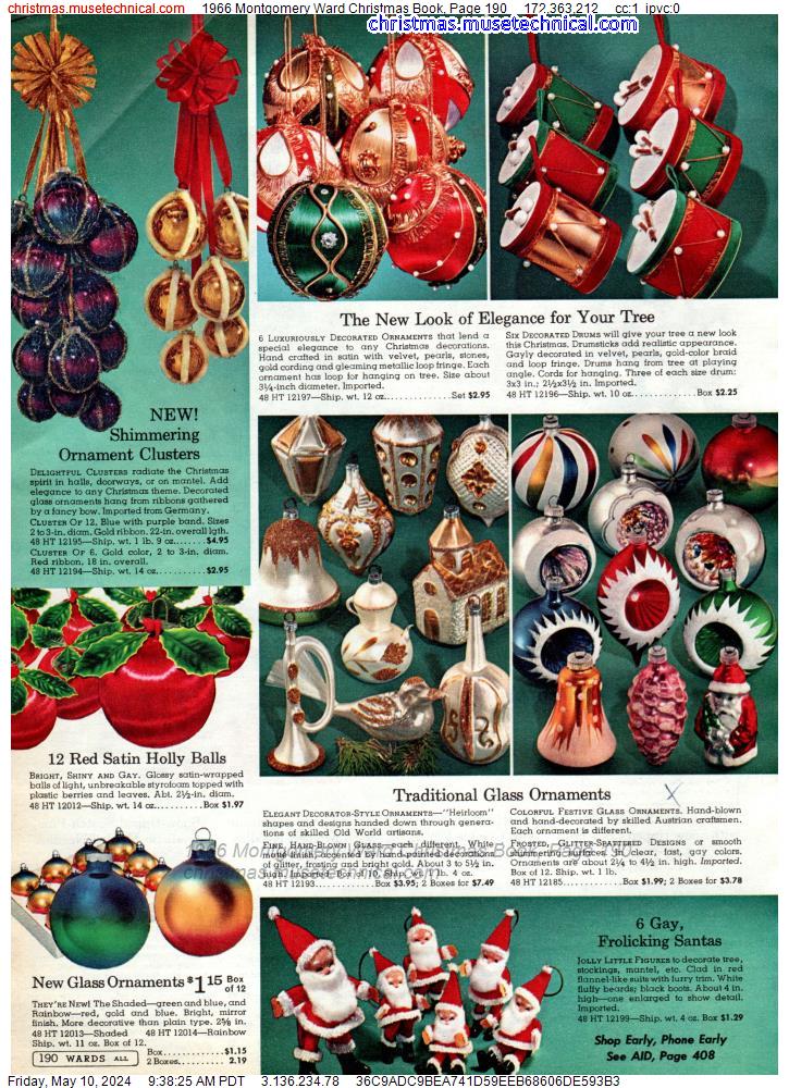 1966 Montgomery Ward Christmas Book, Page 190