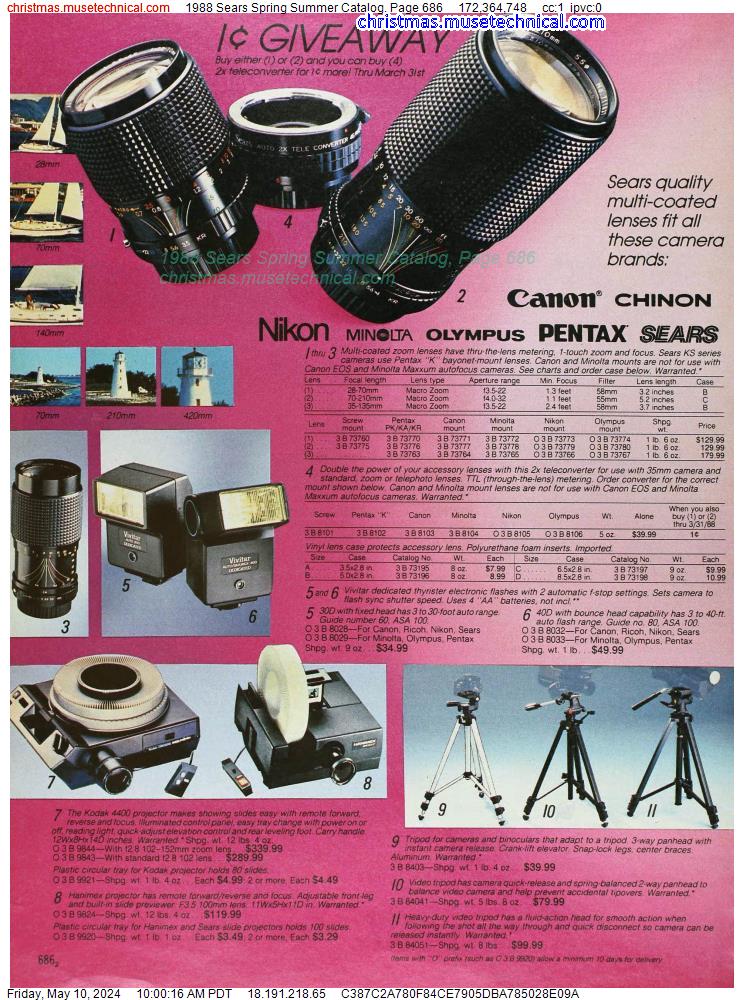 1988 Sears Spring Summer Catalog, Page 686