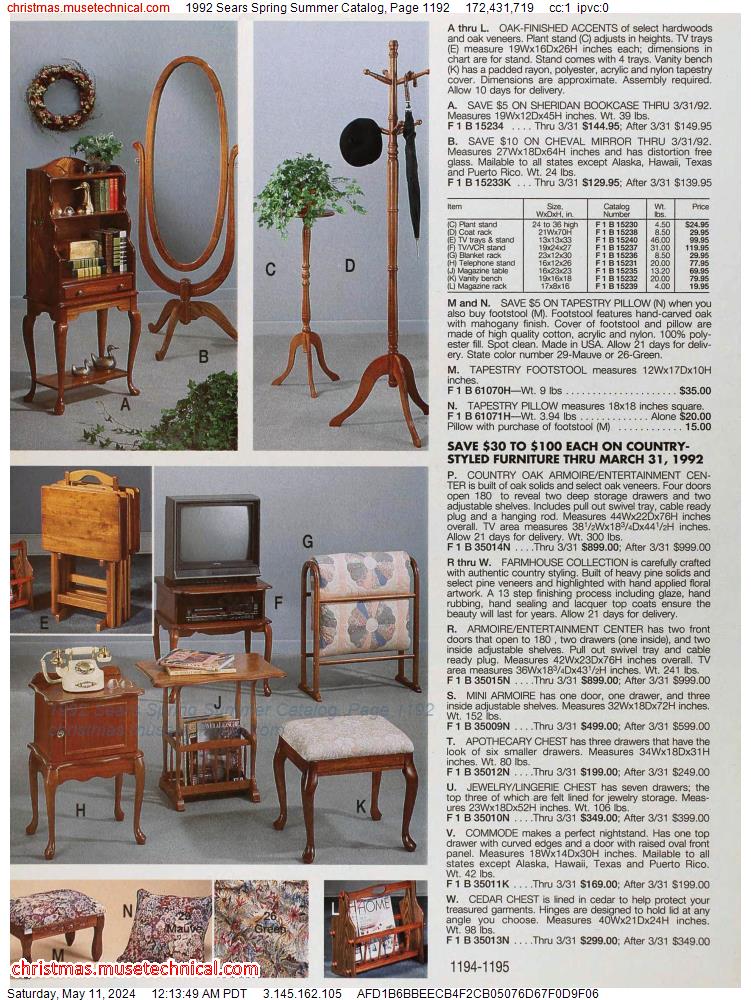 1992 Sears Spring Summer Catalog, Page 1192