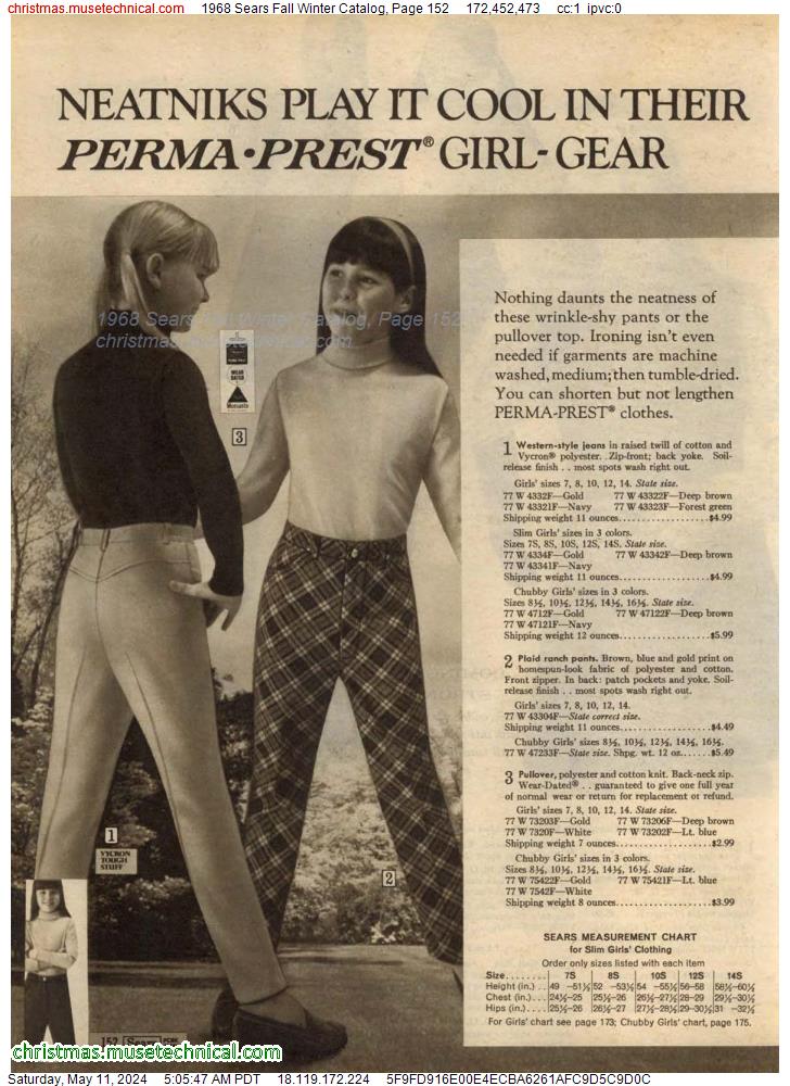 1968 Sears Fall Winter Catalog, Page 152
