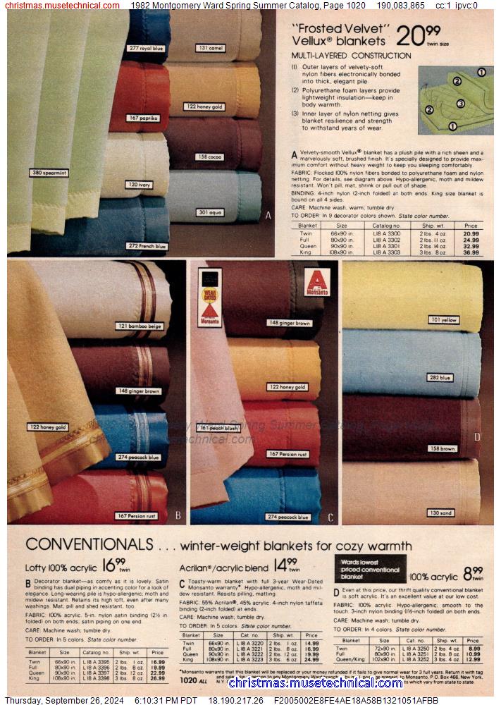 1982 Montgomery Ward Spring Summer Catalog, Page 1020