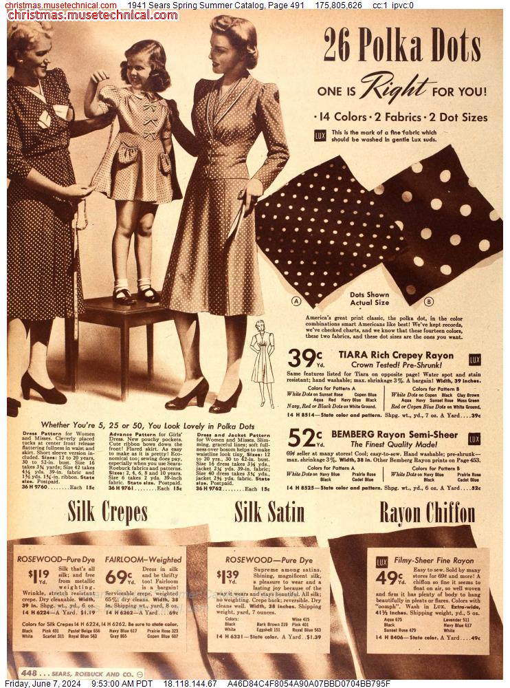 1941 Sears Spring Summer Catalog, Page 491