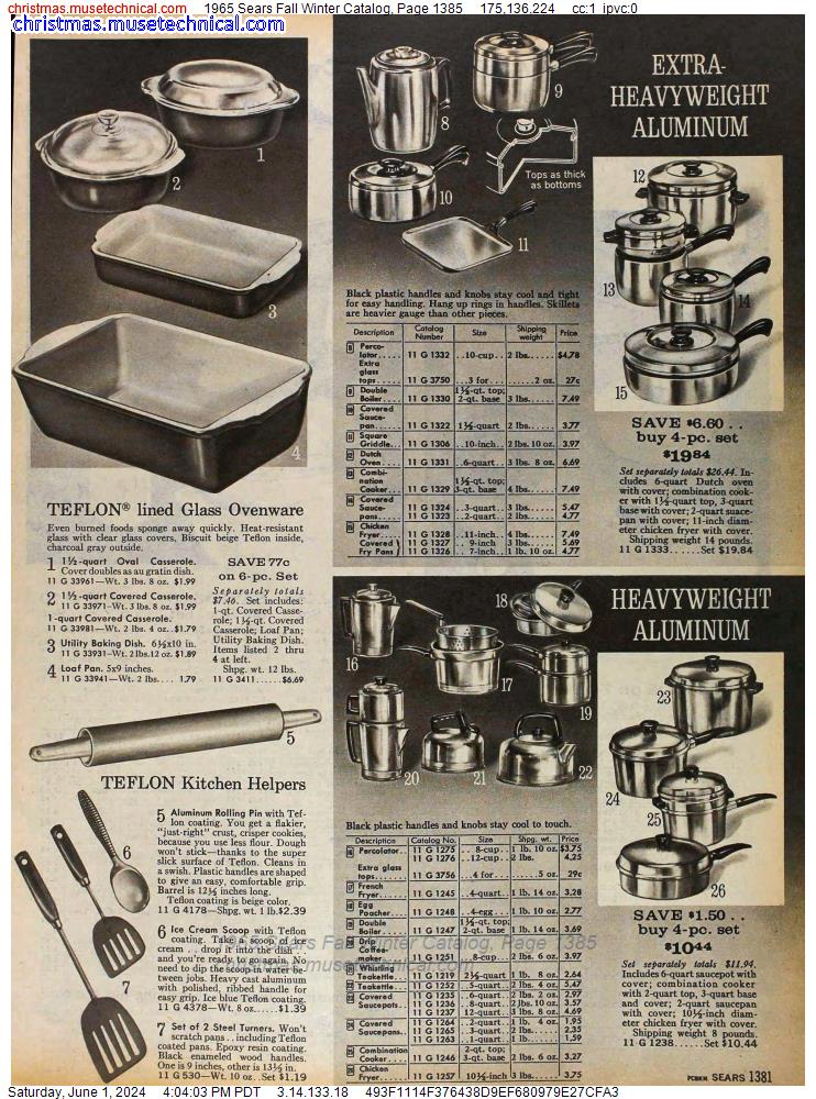 1965 Sears Fall Winter Catalog, Page 1385