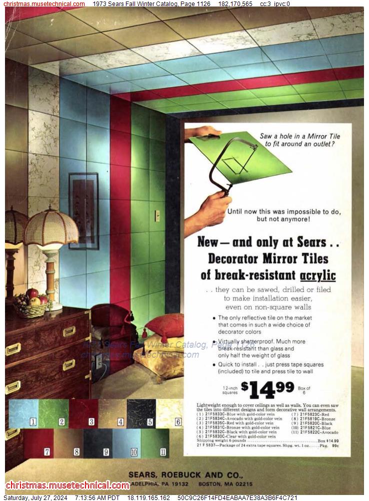 1973 Sears Fall Winter Catalog, Page 1126