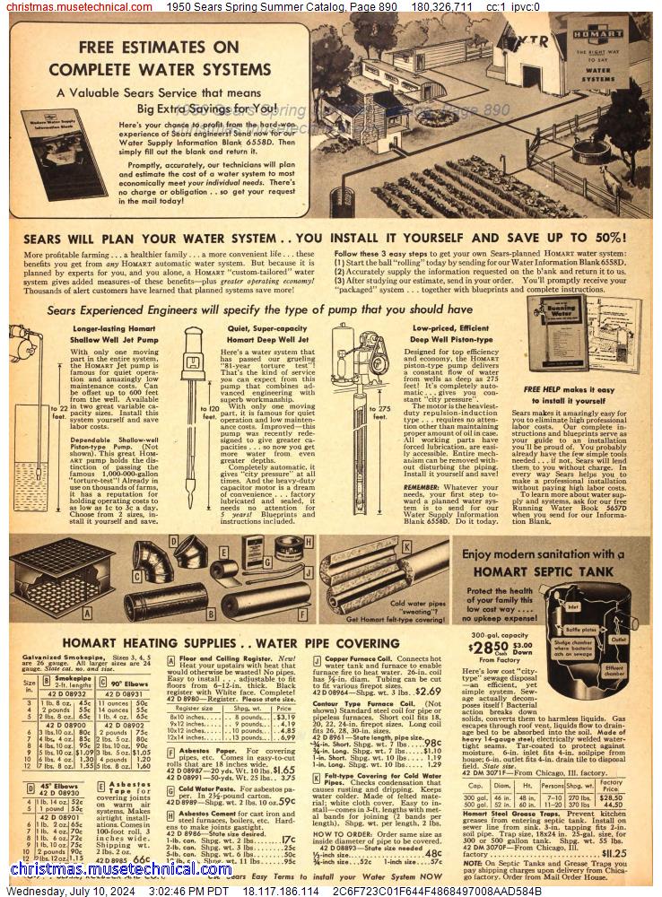 1950 Sears Spring Summer Catalog, Page 890