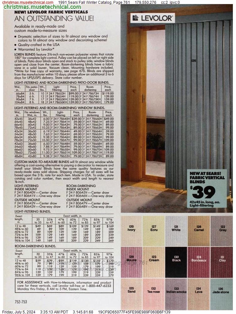 1991 Sears Fall Winter Catalog, Page 761