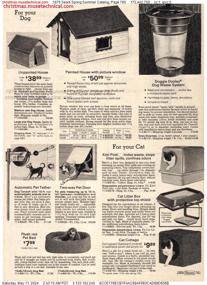 1975 Sears Spring Summer Catalog, Page 785