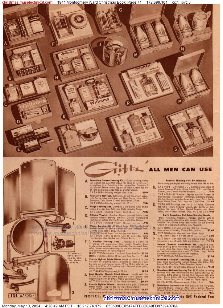 1941 Montgomery Ward Christmas Book, Page 71