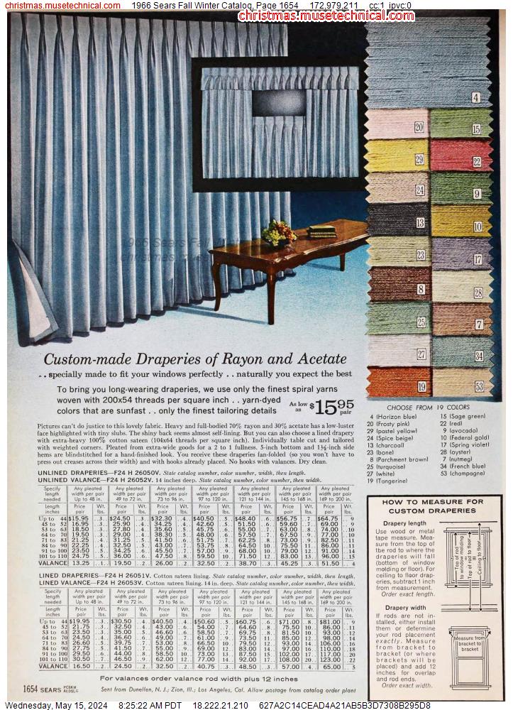 1966 Sears Fall Winter Catalog, Page 1654
