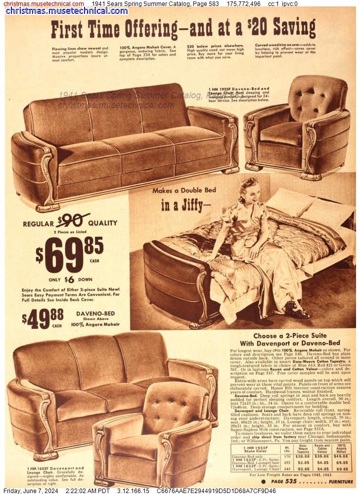 1941 Sears Spring Summer Catalog, Page 583