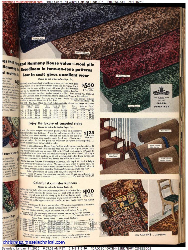 1947 Sears Fall Winter Catalog, Page 871