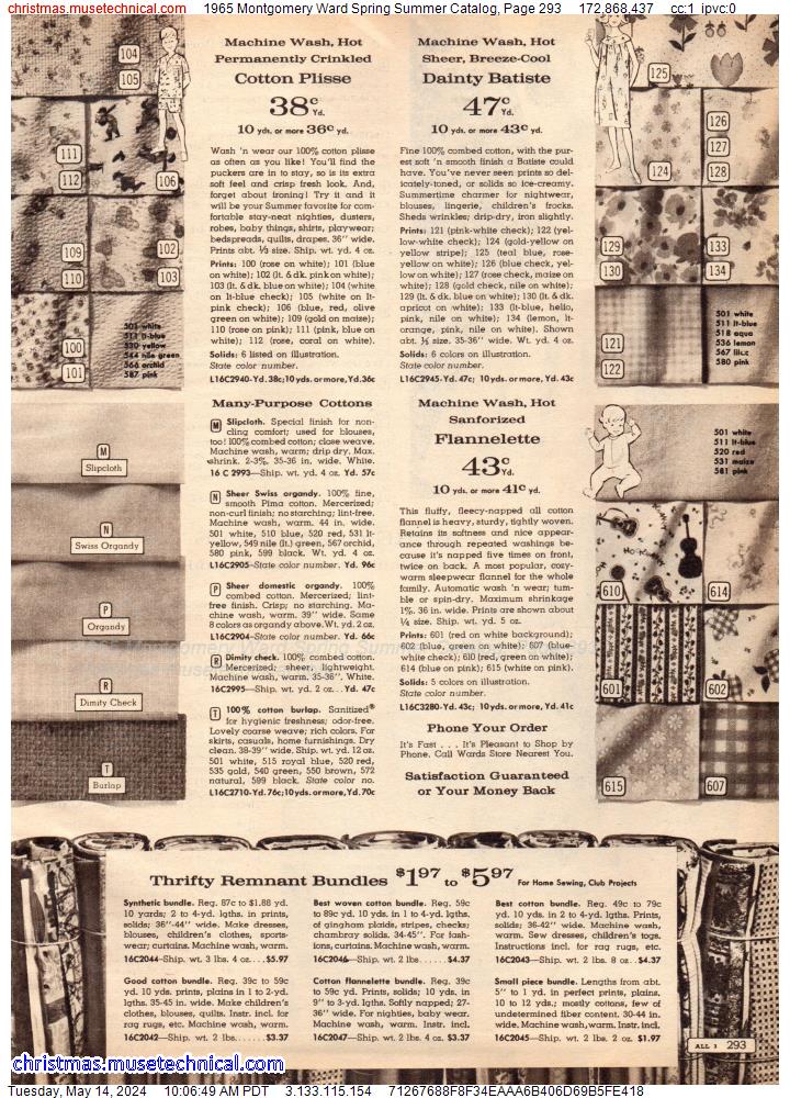 1965 Montgomery Ward Spring Summer Catalog, Page 293