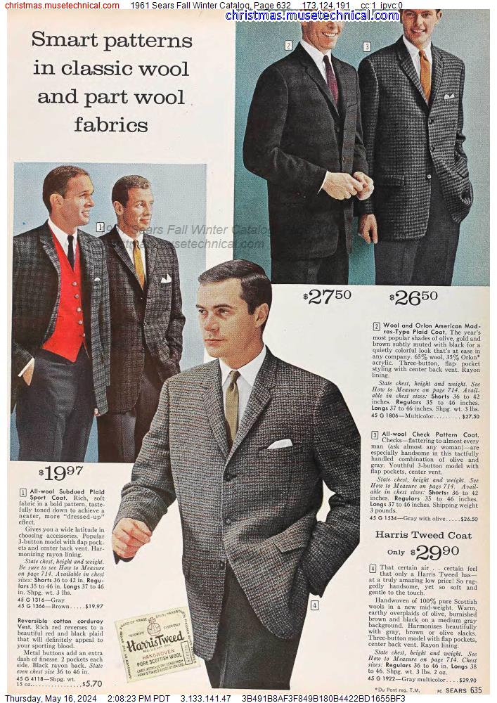 1961 Sears Fall Winter Catalog, Page 632