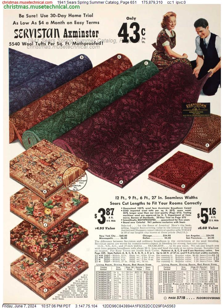1941 Sears Spring Summer Catalog, Page 651