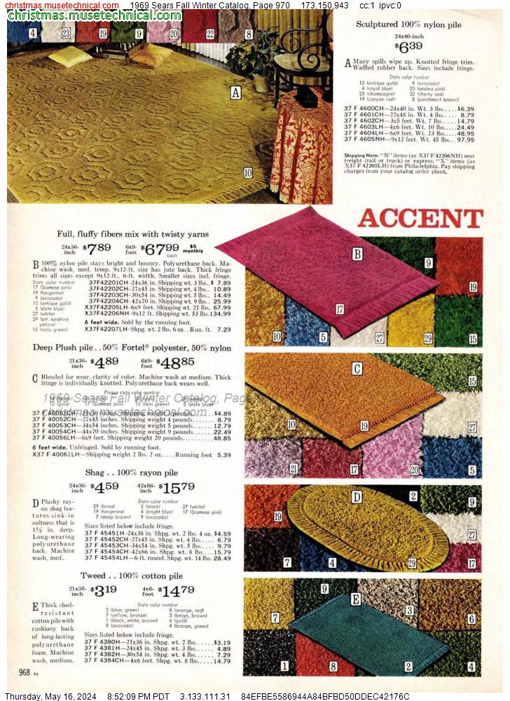 1969 Sears Fall Winter Catalog, Page 970