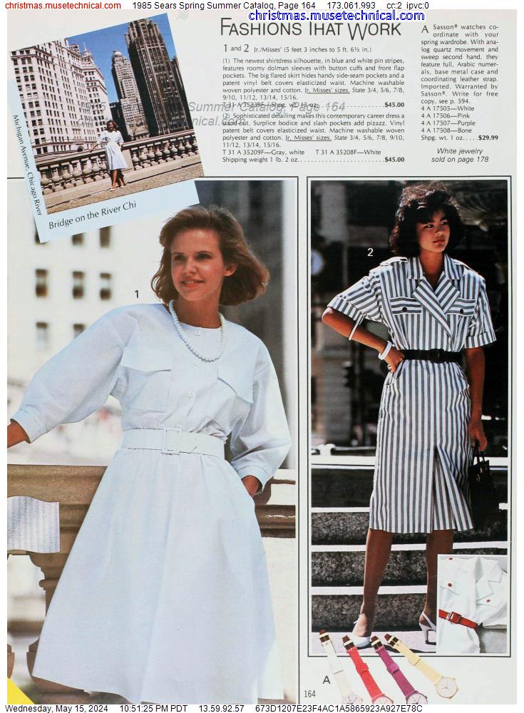 1985 Sears Spring Summer Catalog, Page 164