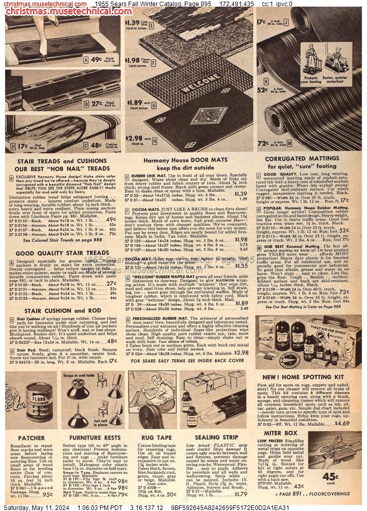 1955 Sears Fall Winter Catalog, Page 895