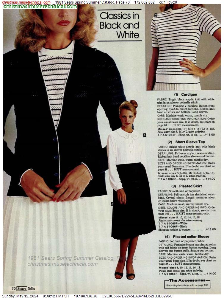 1981 Sears Spring Summer Catalog, Page 70