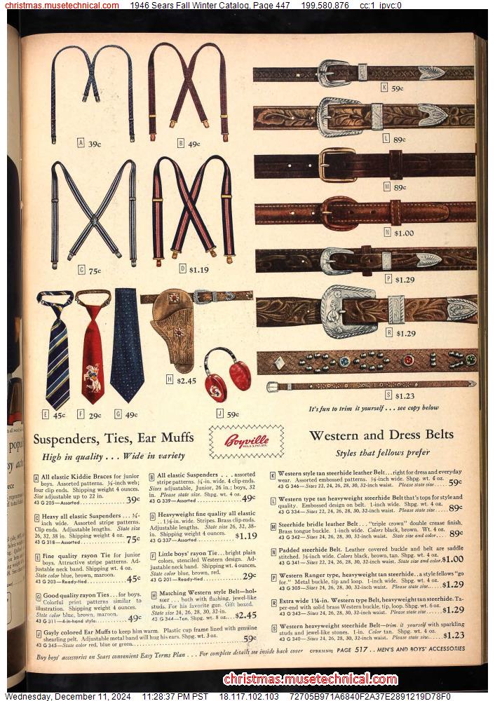 1946 Sears Fall Winter Catalog, Page 447