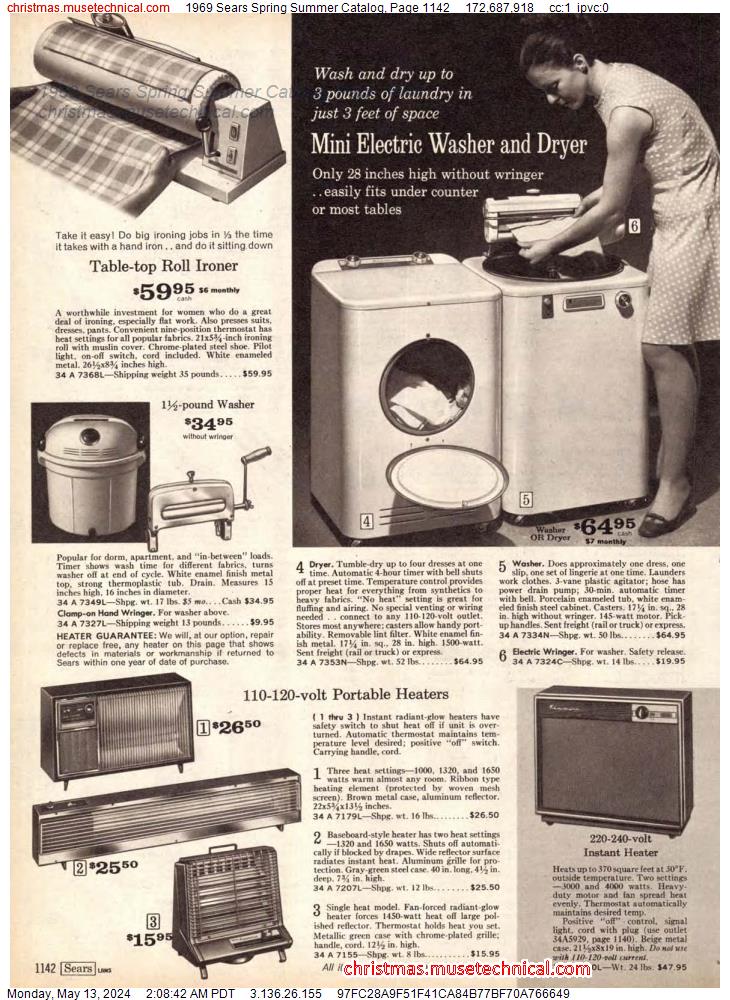 1969 Sears Spring Summer Catalog, Page 1142